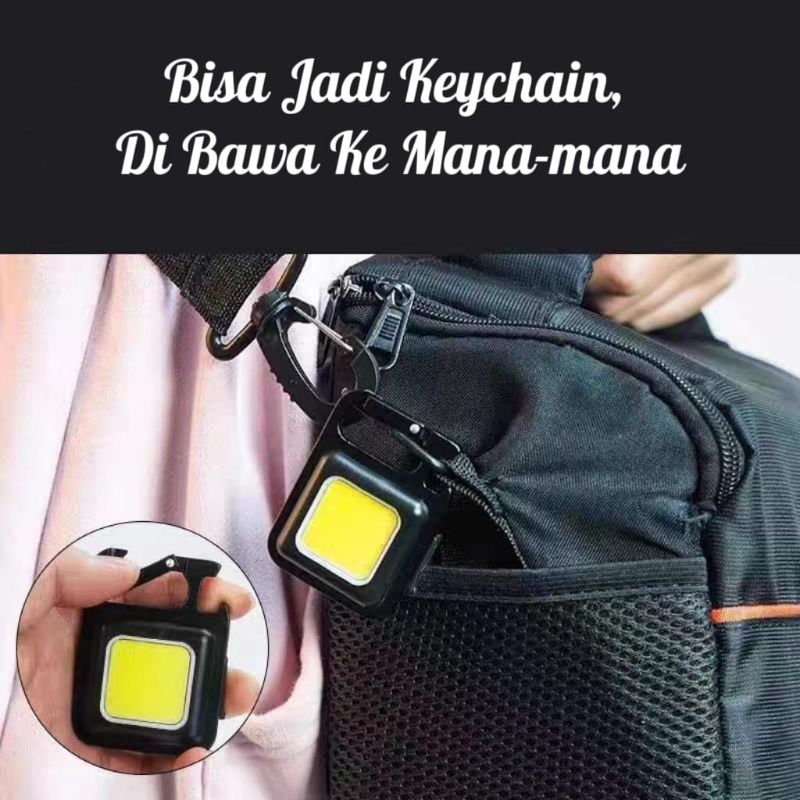 (KEYCHAIN) Senter Mini Lampu LED Light Gantungan Kunci Tahan Air Opener Botol Besi⭐Best-Indo ⭐