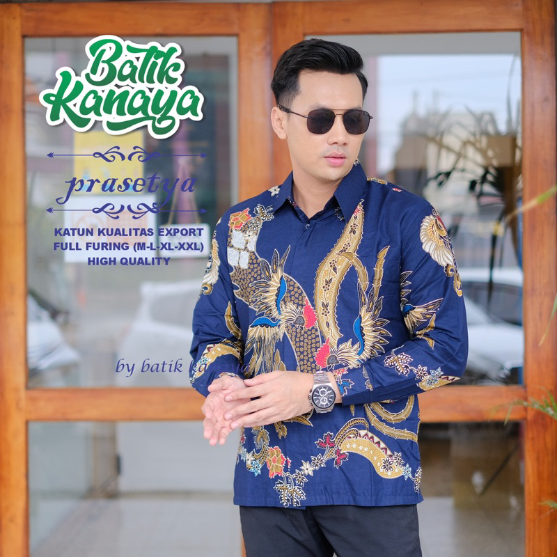 PRASETYA baju batik pria Berlapis Furing Bahan Katun Berkualitas Ekspor by Kanaya