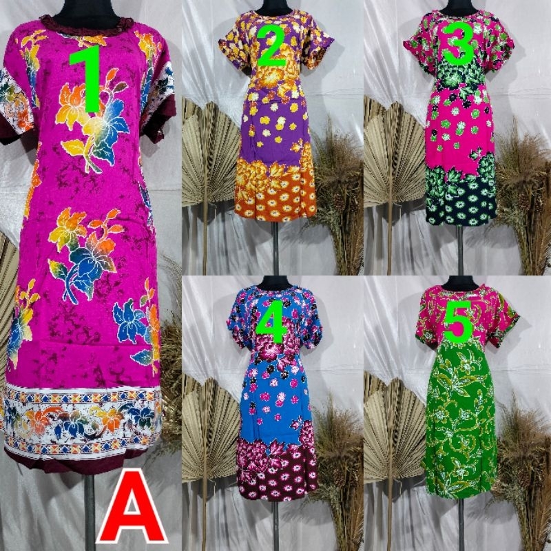 DASTER MERK ANGGREK MIDI LEHER REMPEL TANGAN REMPEL LD 115 CM