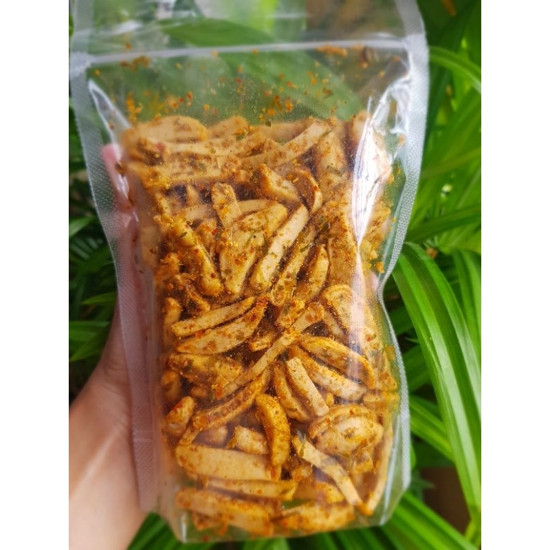 

basreng pedas dan daun jeruk kekinian dengan berbagai ukuran s,m,l