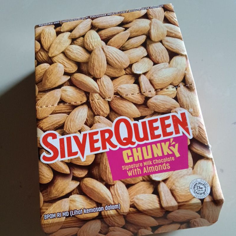 Silverqueen Chunky bar 26 gram per box/toples (jar) free custom ucapan