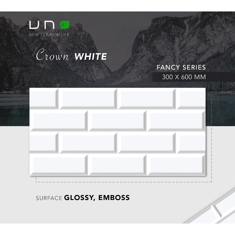 Tegel Keramik Kotak Putih Dapur Elegan | Tegel Marble Keramik Dinding UNO Ukuran 30x60 permukaan glo