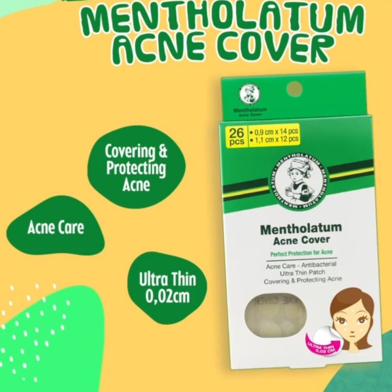 Acnes Mentholatum Acne Cover 26Pcs | Acne Patch | Acne Pad Isi 26 Pcs