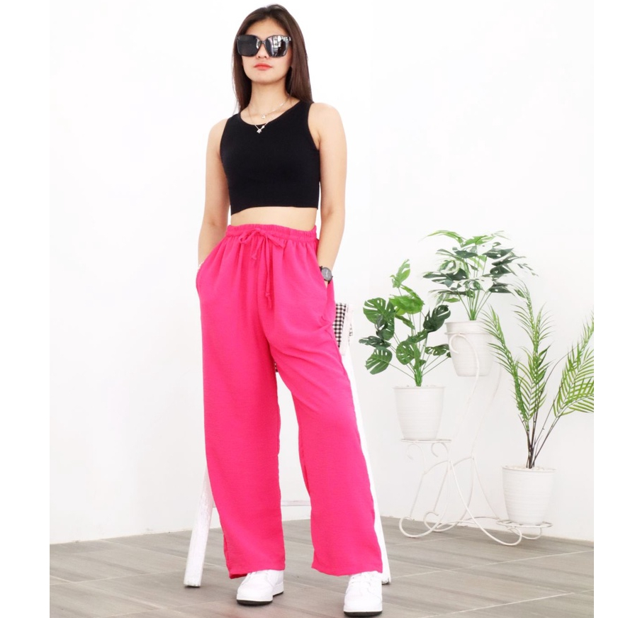 Celana wanita Kulot Tali premium Zameela Collection kekinian  kulot Highwaist Celana