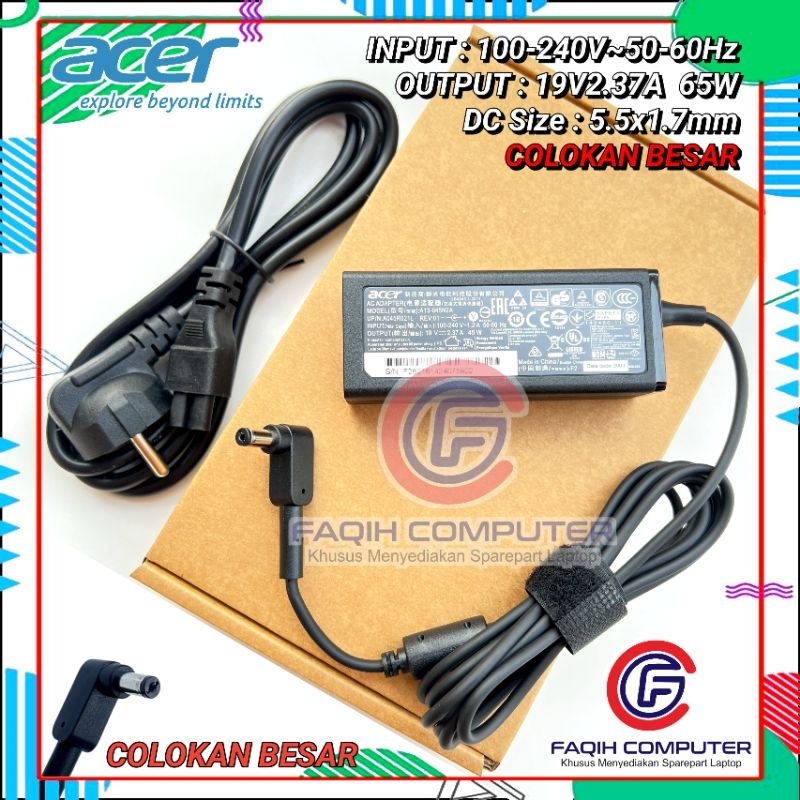 Adaptor Charger Acer Aspire 5 A514-51 A514-51G A514-51K A514-51KG Series 19V 2.37A 45W DC (5.5*1.7mm)