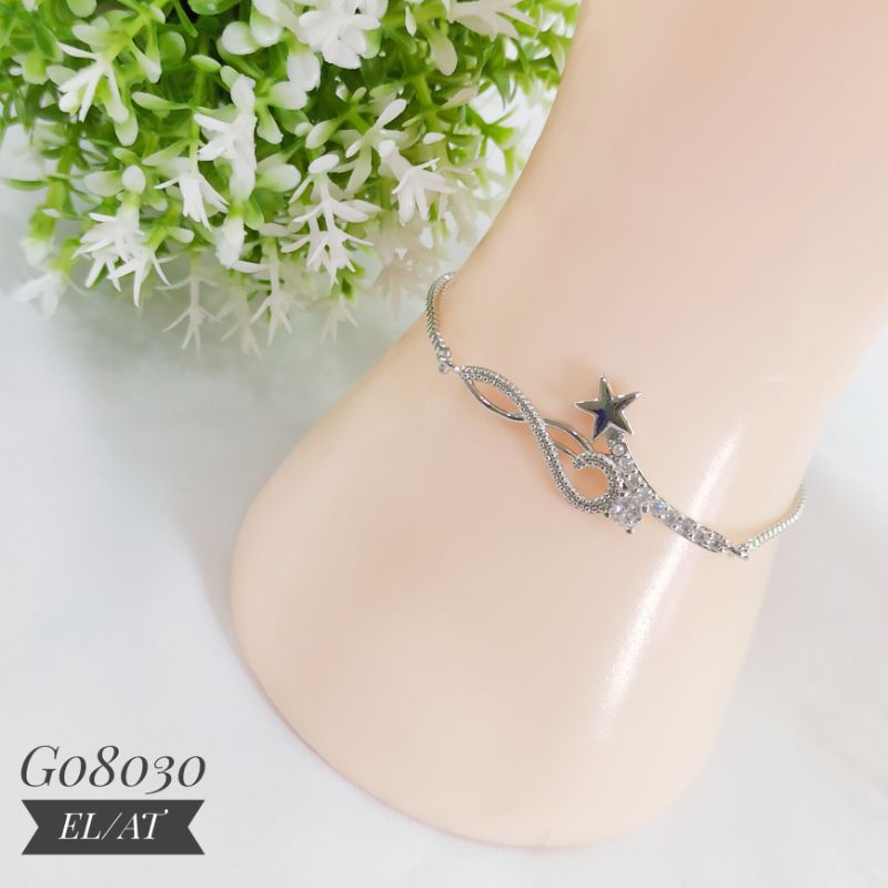 Gelang serut rantai italy motif bintang G08030