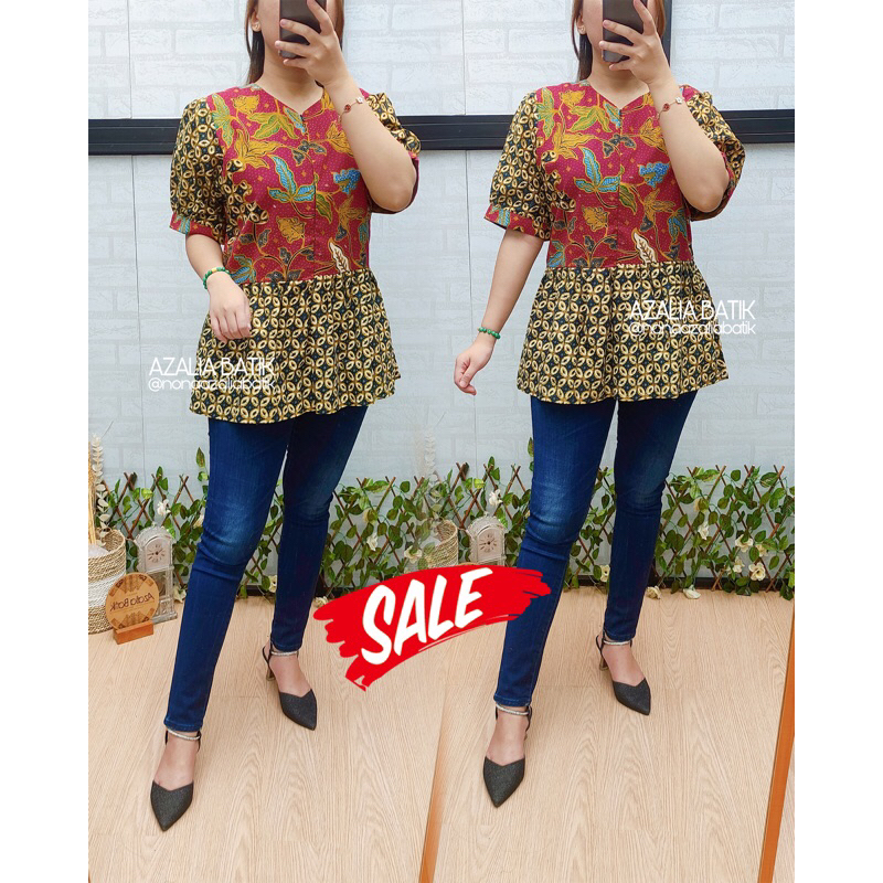 (SALE) Kawung sulur top - NONA AZALIA BATIK