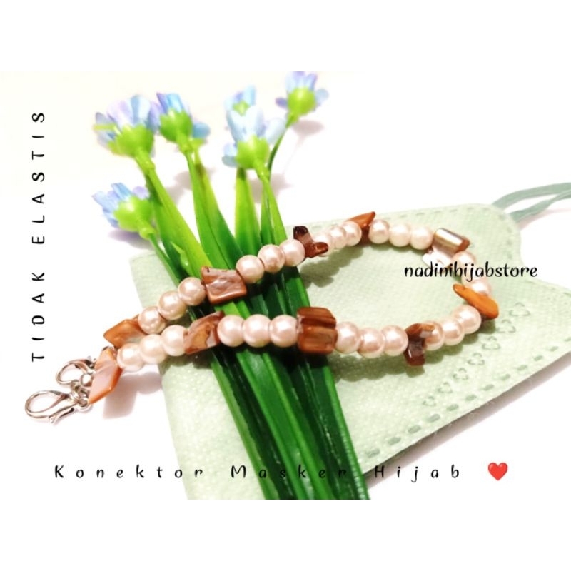 KONEKTOR MASKER HIJAB / KONEKTOR MASKER / TALI MASKER / KONEKTOR MASKER CEKO PUTIH