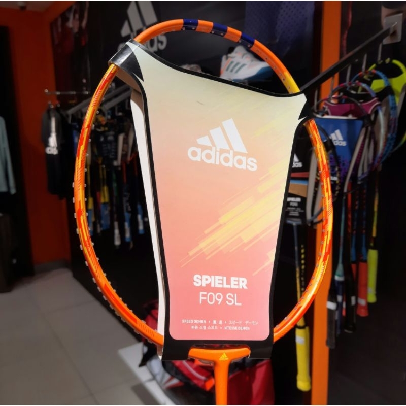 Raket Adidas Spieler F09.1 SL A09 Badminton Racket (Orange) Original Resmi