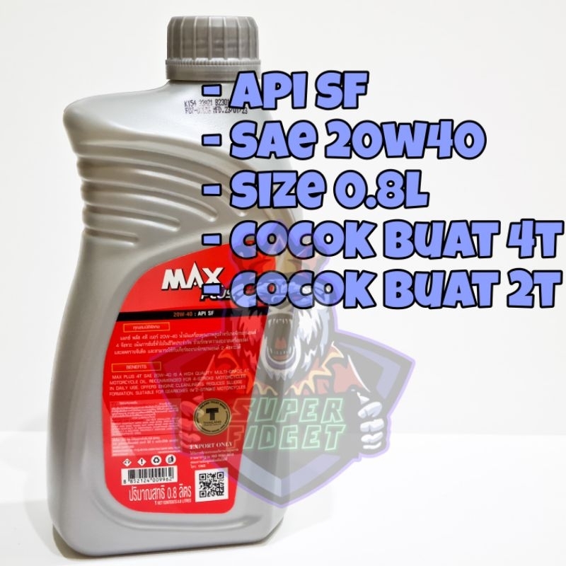 OLI MESIN PTT CHALLENGER MAX SPEED 20W40 OLI MESIN 4 TAK OLI MESIN 2TAK