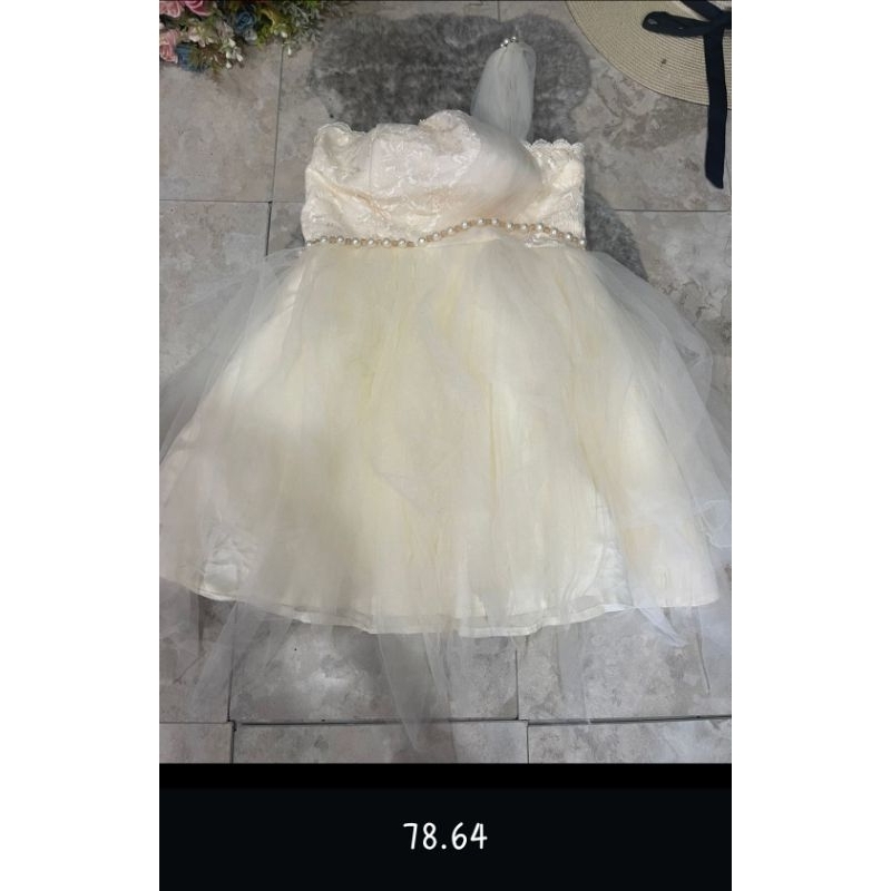 champagne tutu mini dress