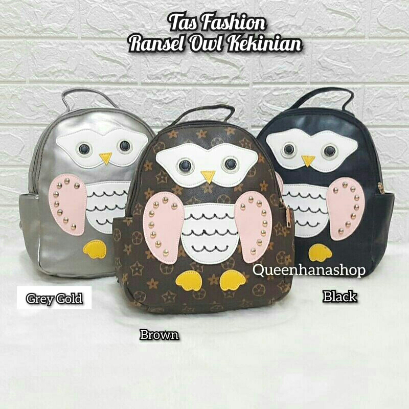 Tas Fashion Owl Ransel Anak Remaja Kekinian