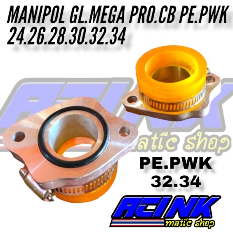 Manipol intake teflon karbu pe 28 pwk 28 pnp GL