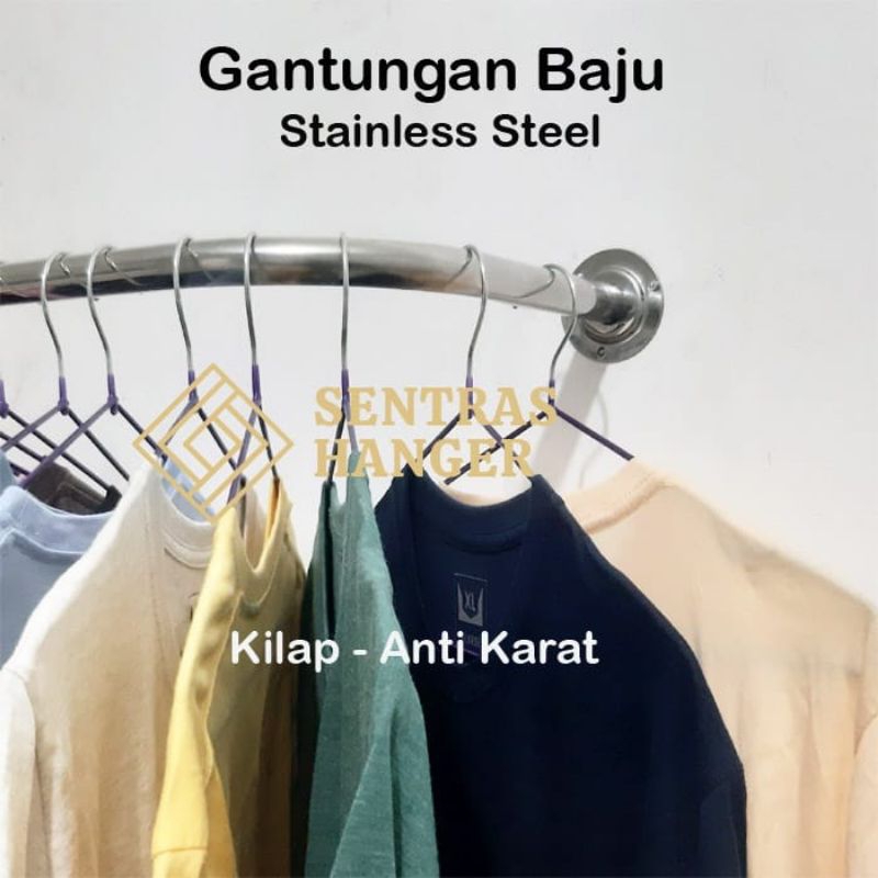 Gantungan Baju Stainless 80 cm