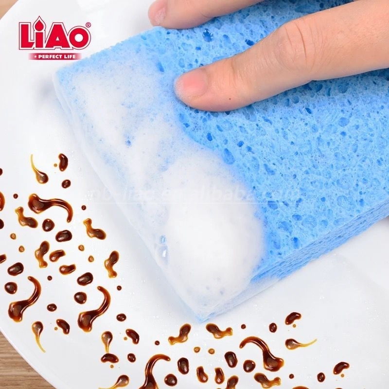 LIAO Spons Cuci Gelas Warna Dish Sponge Serbaguna