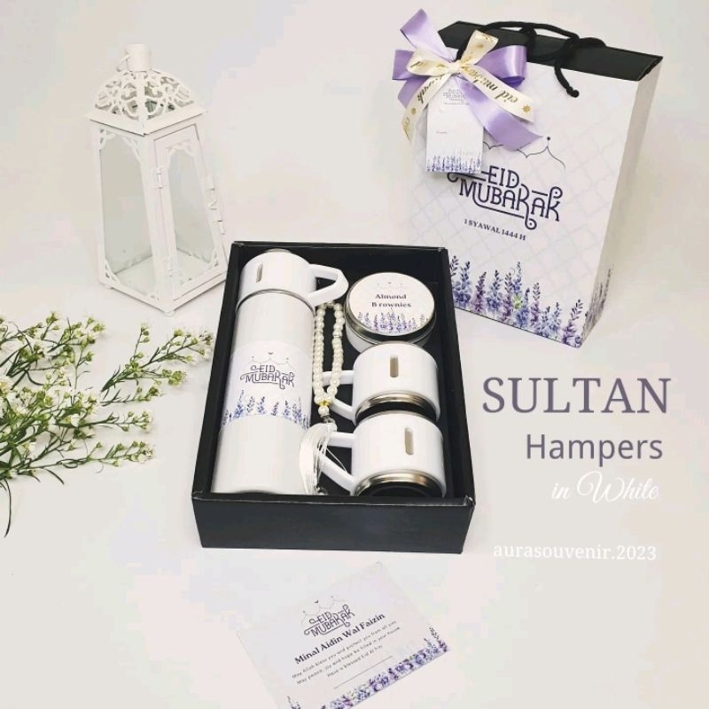 

SULTAN HAMPERS/ EID HAMPERS/ IDUL FITRI HAMPERS VACUM FLAS SET PREMIUM EDISI TERBATAS
