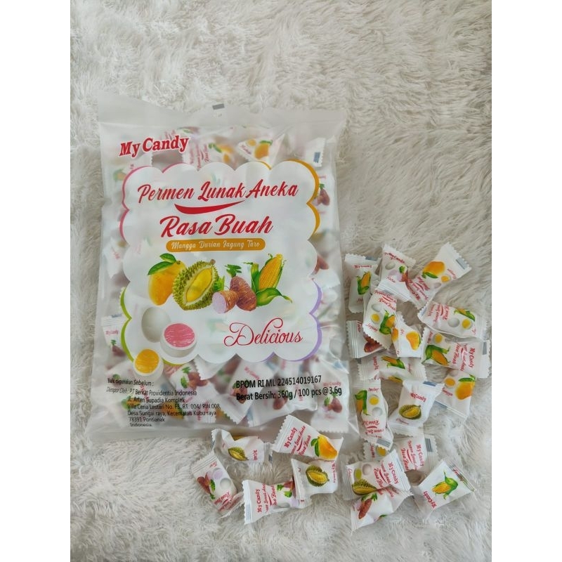 

permen lunak rasa buah