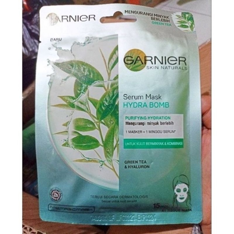 [PILIH SENDIRI EXP] GARNIER serum mask hydra bomb green tea