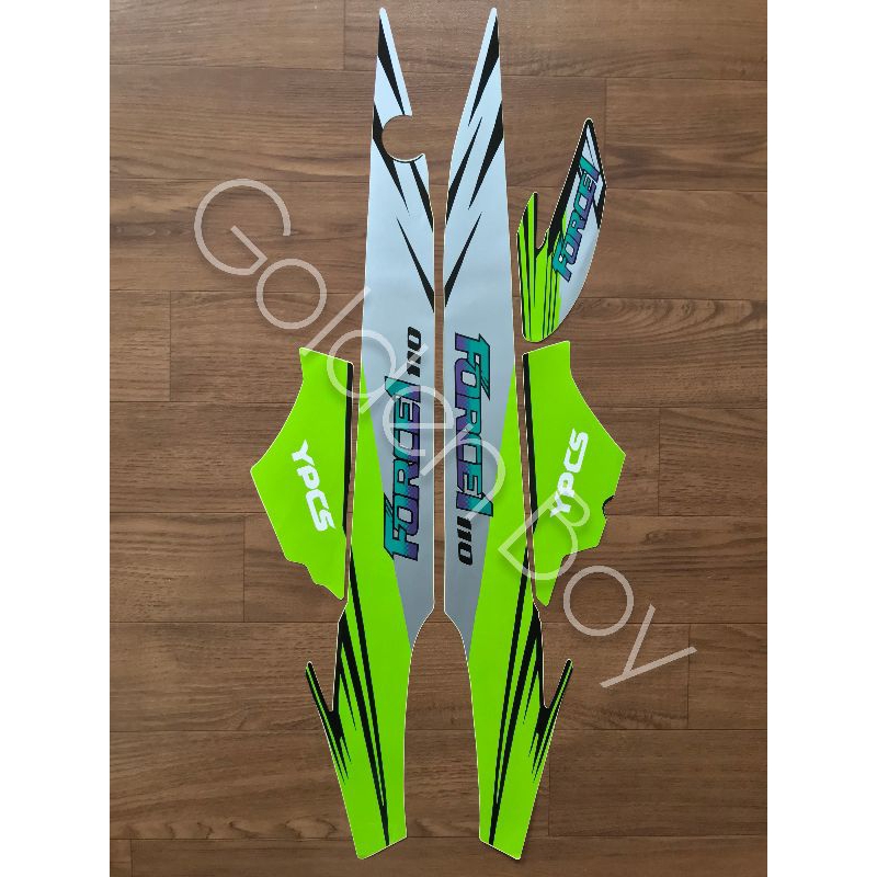 STIKER STRIPING LIS STANDAR YAMAHA FORCE 1 1993 1994 1995 Striping Force 1 1994 Silver Hijau