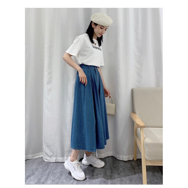 ROK JEANS IMPORT MAXI WANITA PANJANG MX573