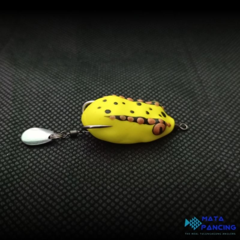 Rocky motif realistis 3D umpan pancing casting mini soft frog 3.0cm 3.5cm umpan casting gabus UV bright finishing kodok tiruan katak karet latex