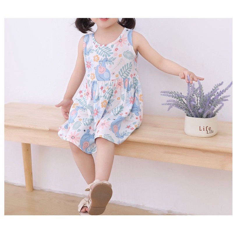 Dress Anak Perempuan Bahan Katun Adem Baju Terusan Anak Perempuan Korean Look Dress Anak Cewe Lucu Dress Anak Murah