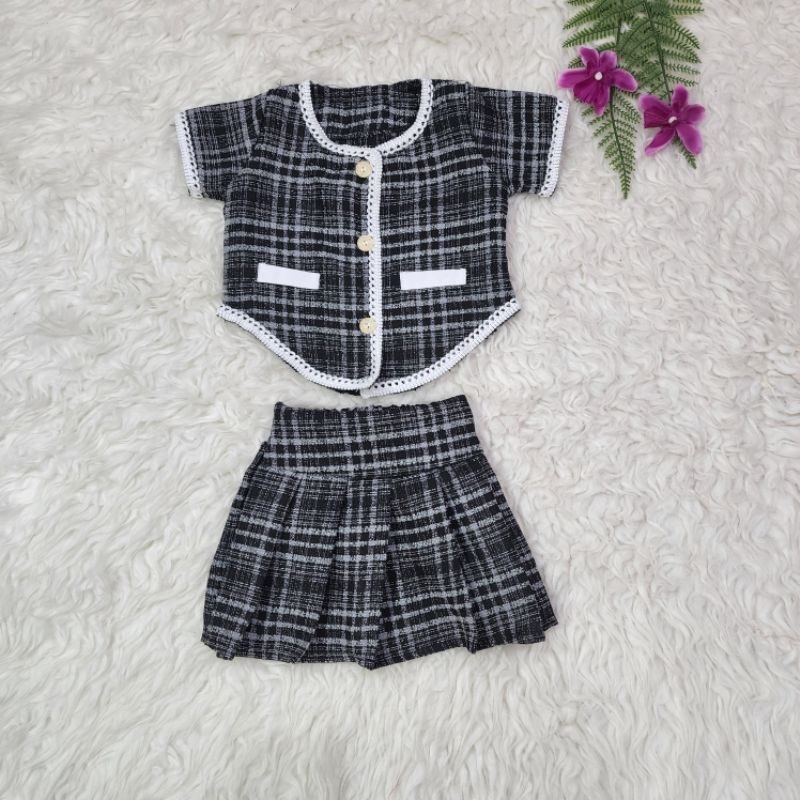 Set Rok tartan baby girl