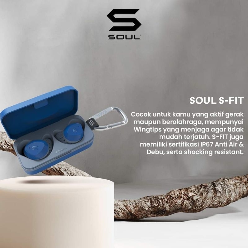 SOUL S-FIT Earphone WaterProof Sport TWS True Wireless Earphones Original