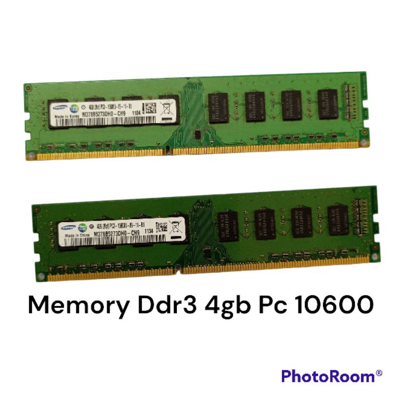 Memory Ddr3 4gb pc 10600