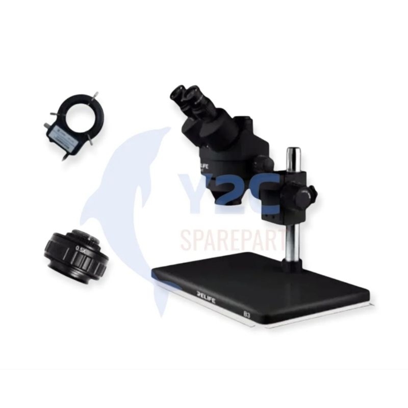 MICROSCOPE / MIKROSKOP TRINOCULAR RELIFE M3T-B3 + LAMPU LED / ALAT SERVIS HP  LENGKAP MURAH TERMURAH
