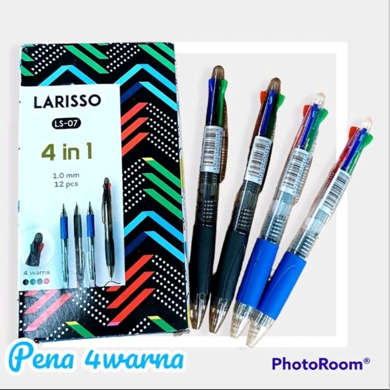 PULPEN EMPAT WARNA PENA 4 IN 1 BOLPOIN EMPAT WARNA LARISSO