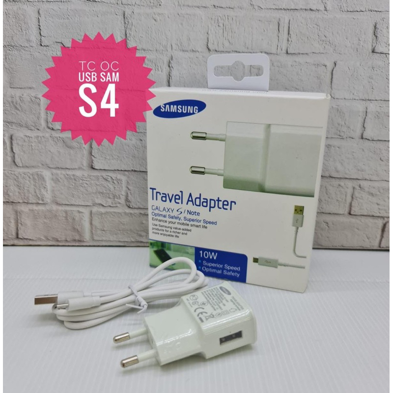 Charger Adaptor Galaxy S4 10w Cable Micro Samsung Usb