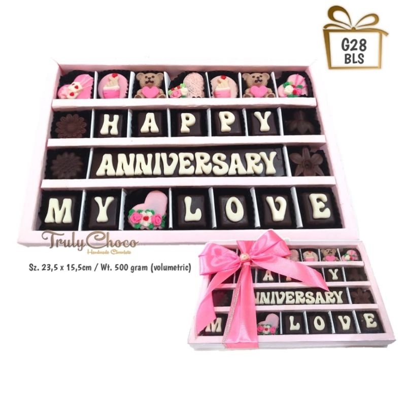 

Kado Anniversary ulang tahun coklat trulychoco terbaru G28