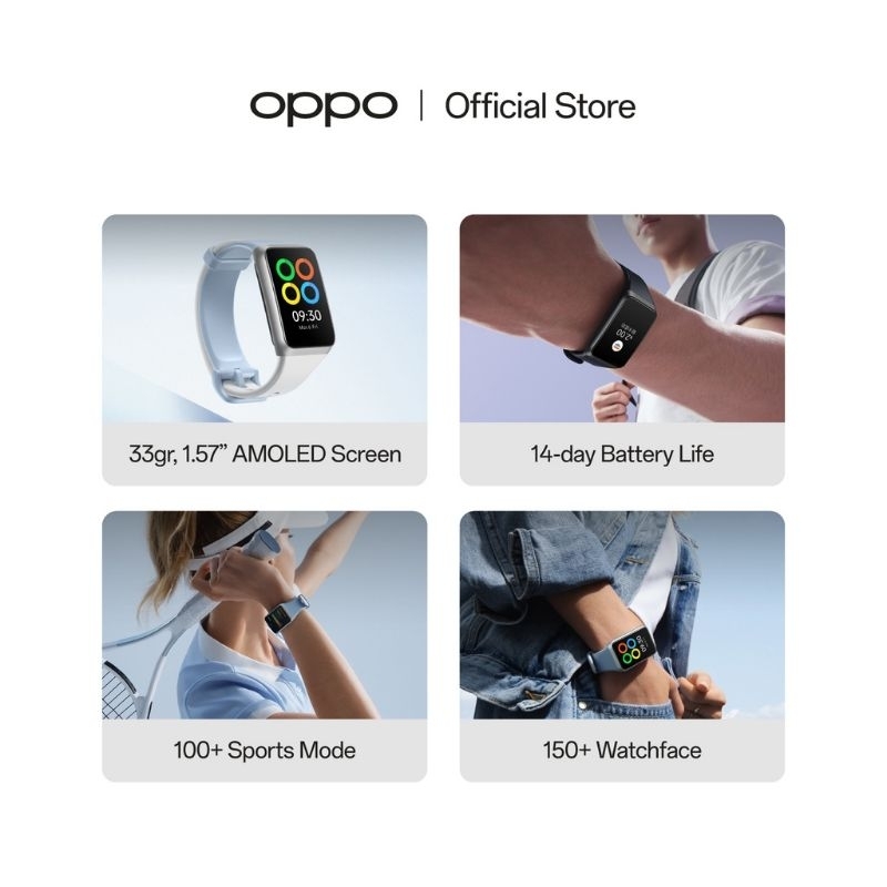 OPPO Band2 [AMOLED Screen, Fast-Charging]