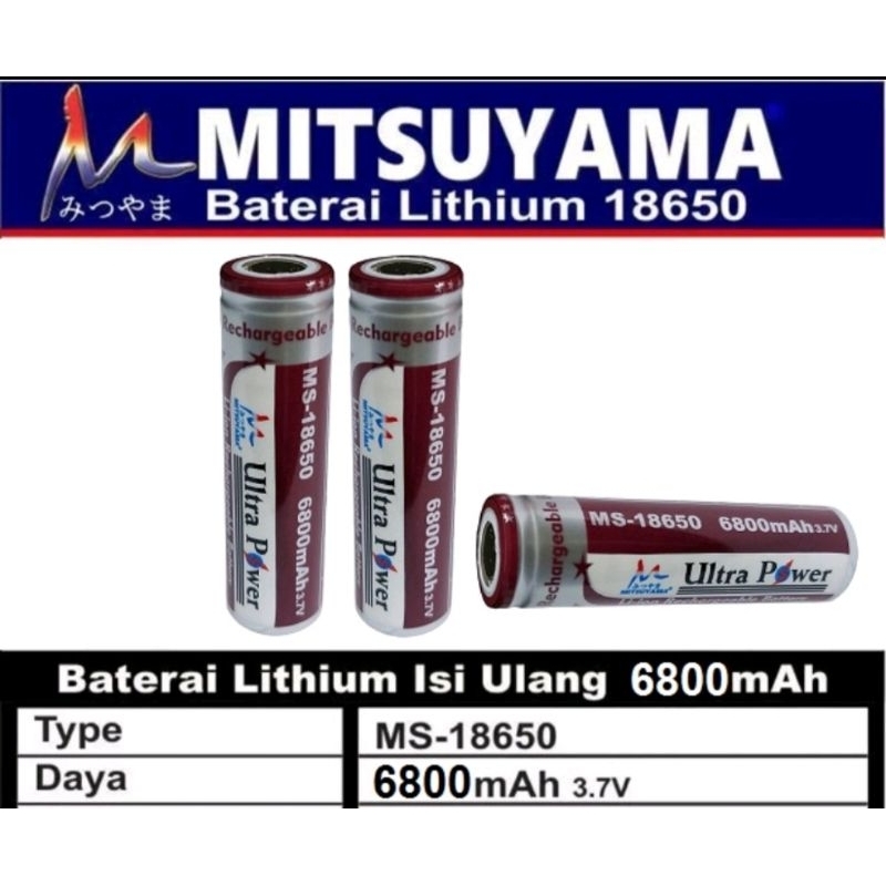 BATERAI CAS DENGAN KAPASITAS 6800 mAh ultra power dan ultrofire