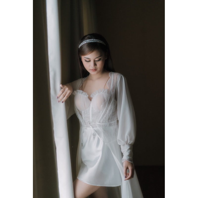 kimono robe lengan wedding robe