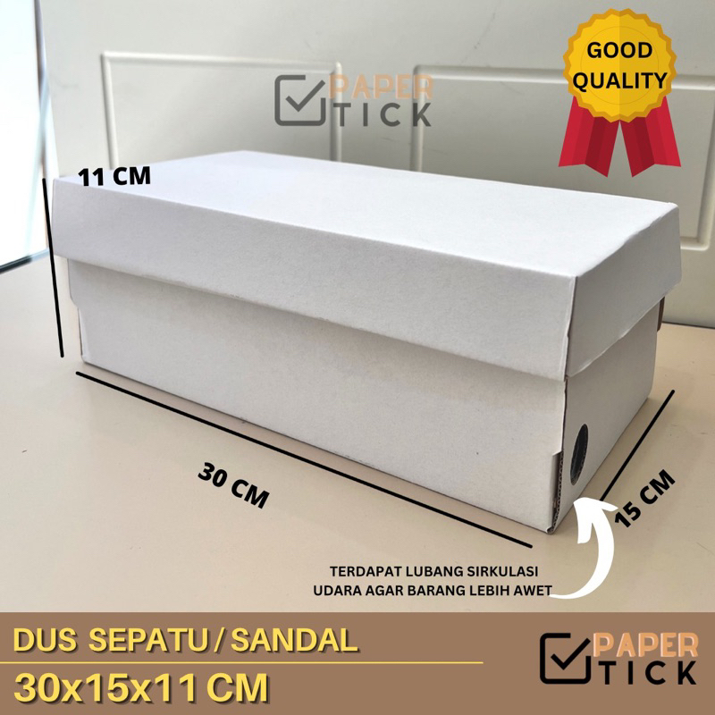 

Dus Putih 31x15x11 CM Sepatu Sandal Box Pengiriman Kemasan Dus Kraft Packaging