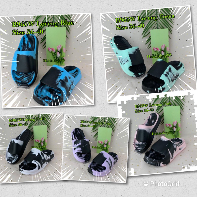 Sandal Slop Wanita Hema965W Loreng Size 36-40