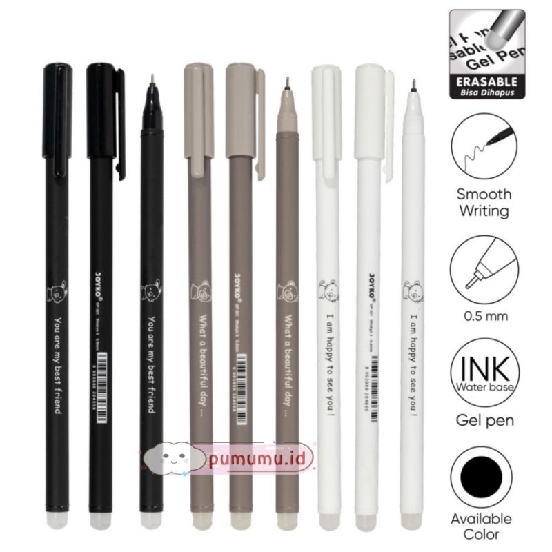 

[PUMUMU] JK29 GP-321 Shokyo 3 Gel 0.5 mm / Pulpen Bisa Dihapus / Pena Bisa Dihapus / Erasable Pen Joyko / Bolpoin Bisa Dihapus / Alat Tulis / Pulpen Hapus