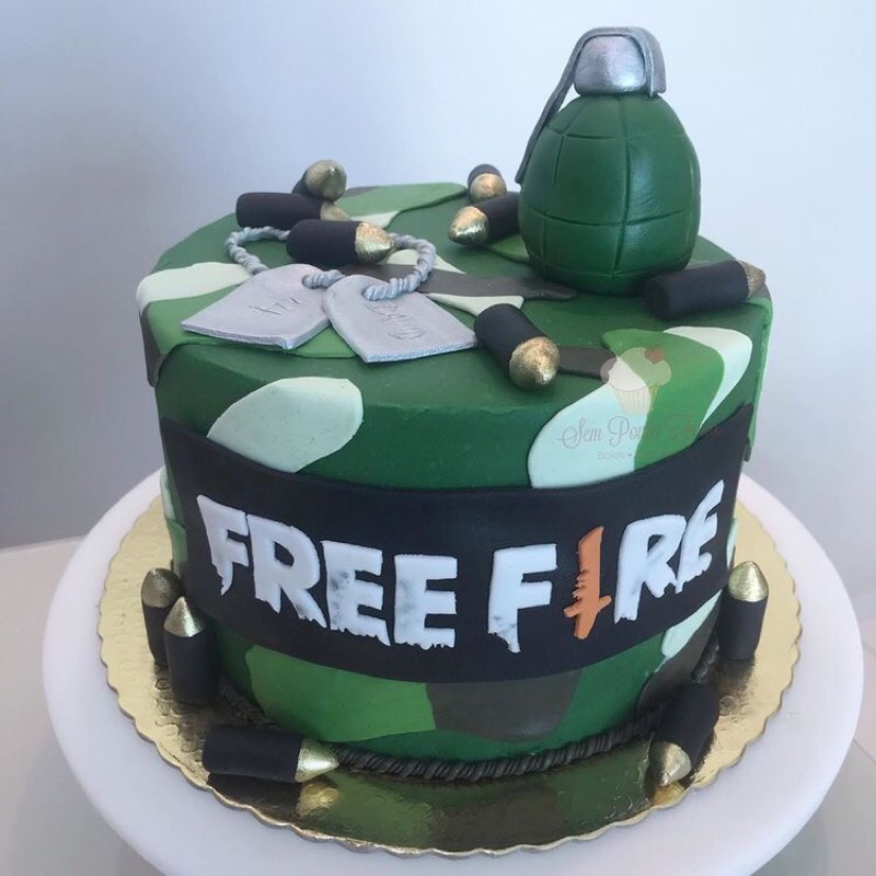 

kue ulang tahun freefire birthday cake fondant