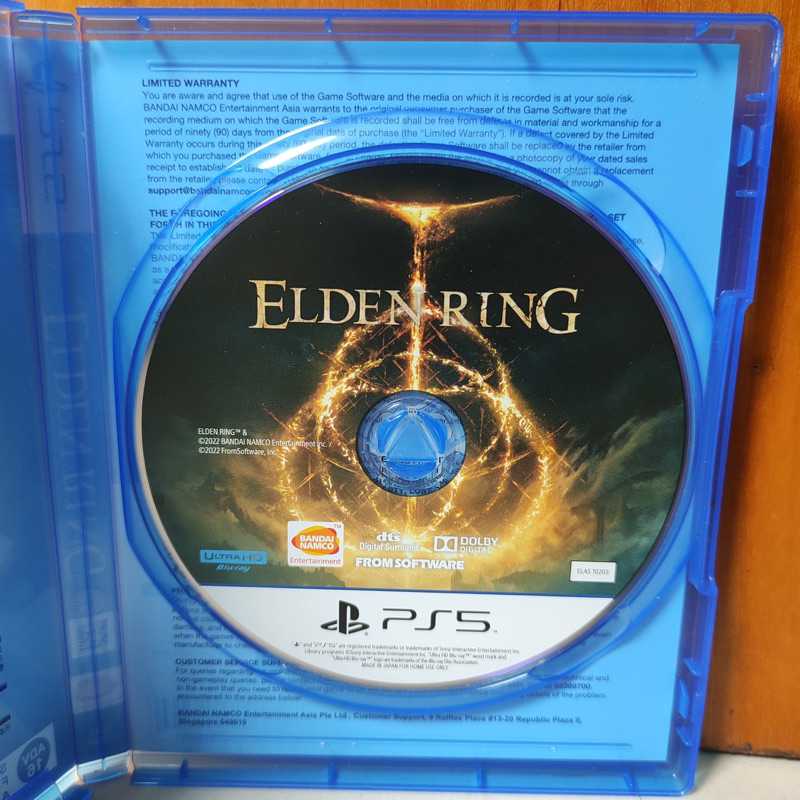 Elden Ring PS5 Kaset Elden Ring Playstation PS 5 CD BD Game Games Sony Eldenring dark soul darksoul darksouls ps5 bluray disc sekiro eldenrings rings samurai demons soul souls demon demon’s bekas 2nd second seken Region 3 Asia reg original ori ps4 4 gim