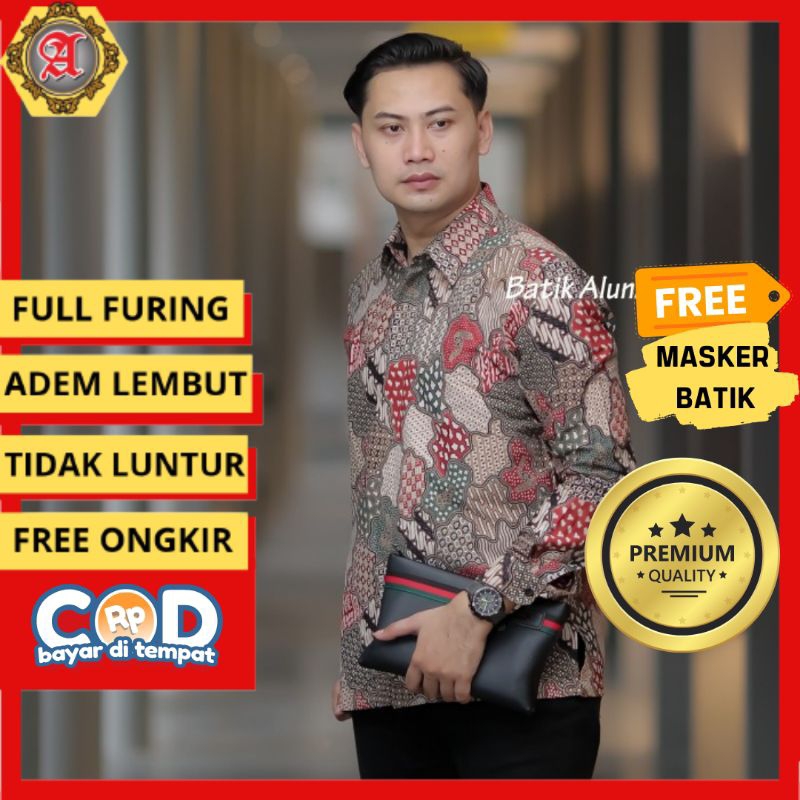 Seragam Baju Batik Pria Premium Sragen Asli Punya Pabrik Batik Sendiri Aluna Premium Katun Adem Peka