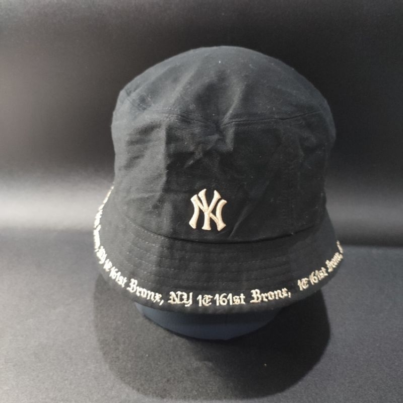 Topi Bucket MLB NY Hitam pekat | Second PL