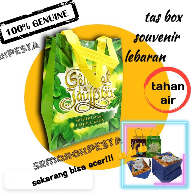 

(premium box) tas box idul fitri, tas box laminasi, tas kado lebaran, tas box HLB
