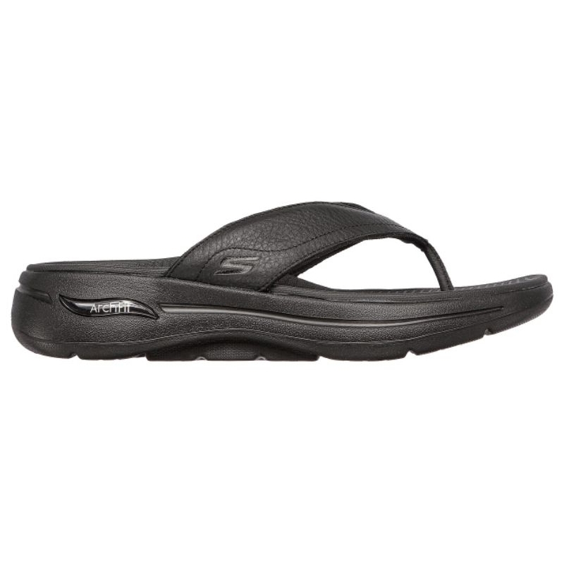 Skechers Go Walk Arch Fit Sandal Surfacer 229022/BBK Black Sendal Pria Original