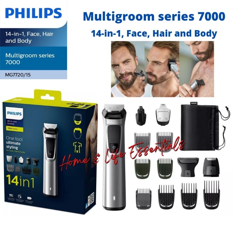 Multigroom Philips MG7720 series 7000 14-in1 Alat Cukur Philips Multigroom MG7720 All in One