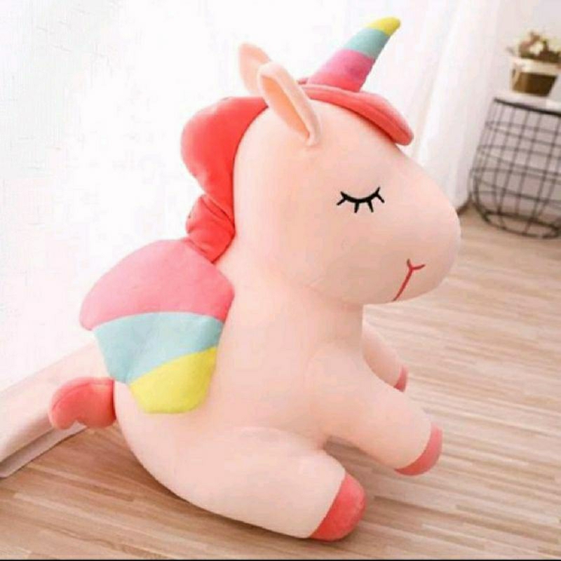 boneka import unicorn bahan miniso