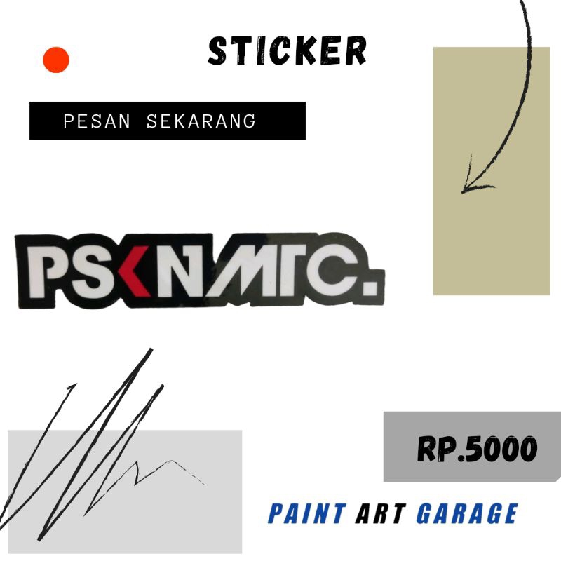 

Sticker PSKNMTC Print Cut Laminasi Glossy