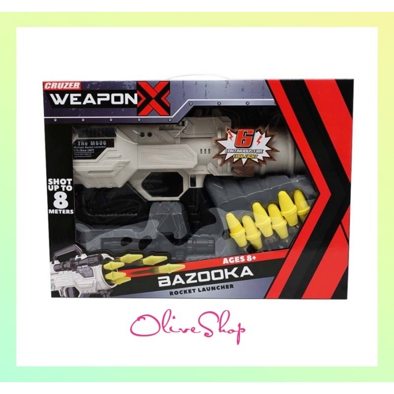 OliveShop ❤️ Cruzer Weapon-X Bazooka Mainan Tembak Anak