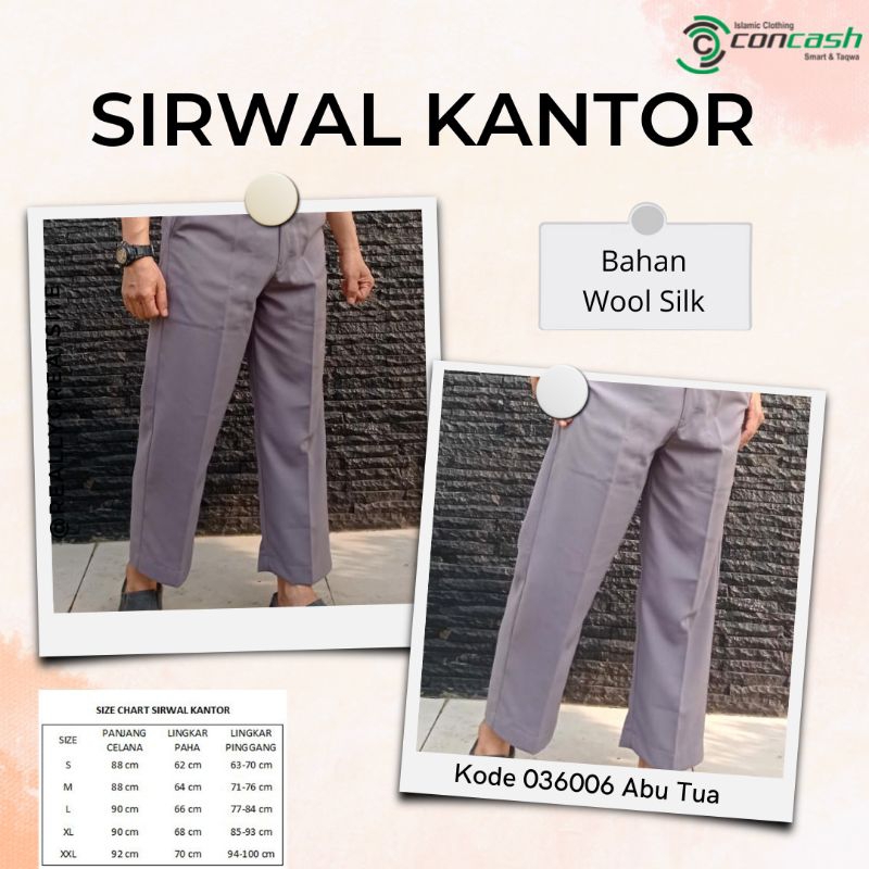 Sirwal - sirwal kantor - celana kerja sirwal kantor - celana sirwal - Abu tua
